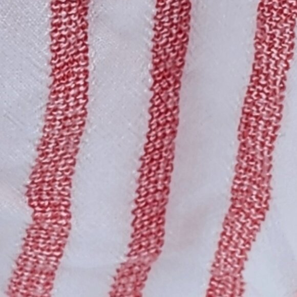 BEAUTIFUL CLEO BLOUSE Women's Size M Pinstripe Pom Pom Sleeve Beach Blanket - Picture 6 of 7